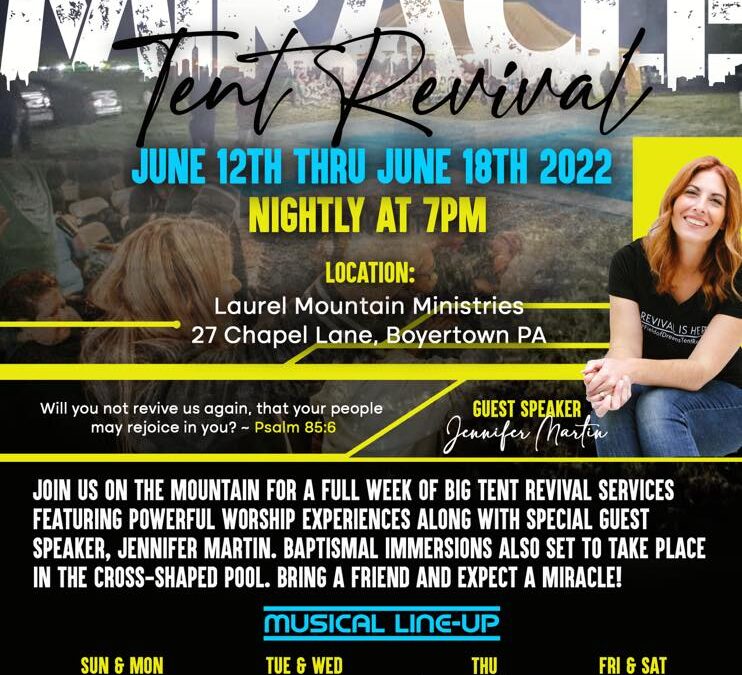 Miracle Tent Meeting on the Mountain with Jennifer Martin